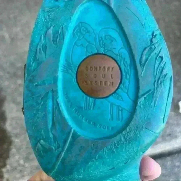 The Art Company Heel Sandals Women 7/7.5 Turquoise Rubber Sole 38 EUC Summer - Picture 9 of 10